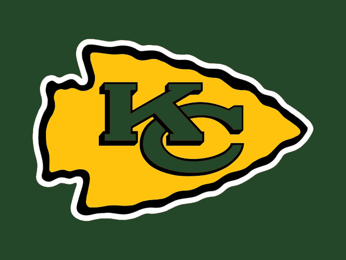 Kansas City to Green Bay colors logo DIY iron on transfer (heat transfer)